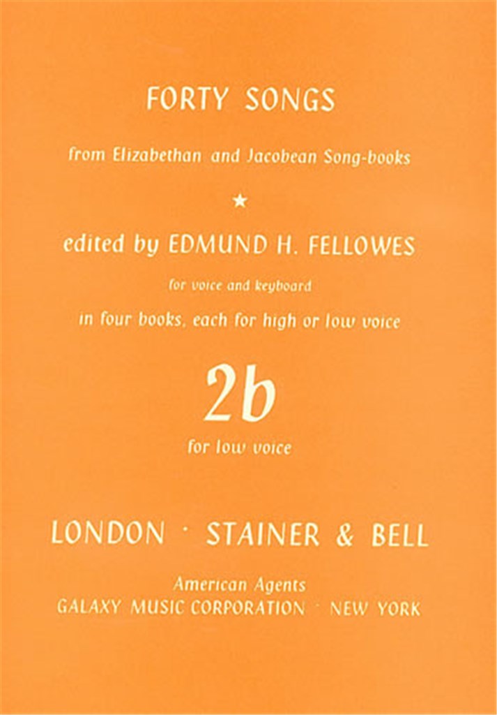 Elizabethan and Jacobean Song Books, Forty Songs